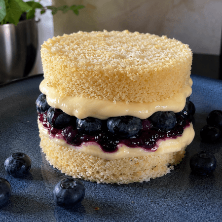 X-Bolo de Blueberry com Creme