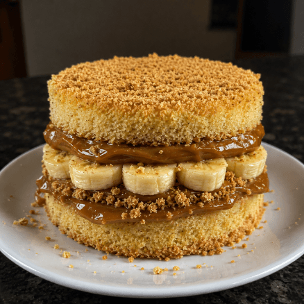 X-Bolo de Banana com Doce de Leite