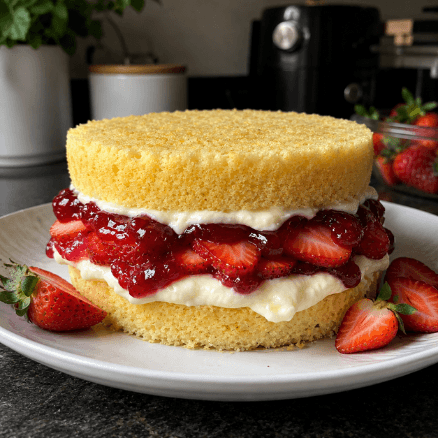 X-Bolo de Morango com Creme