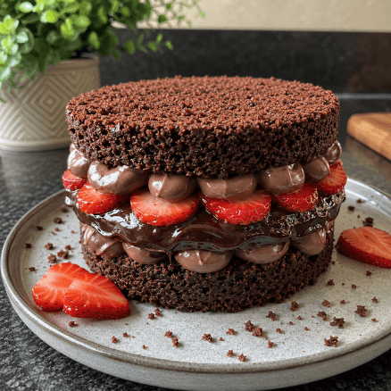 X-Bolo de Chocolate com Morango