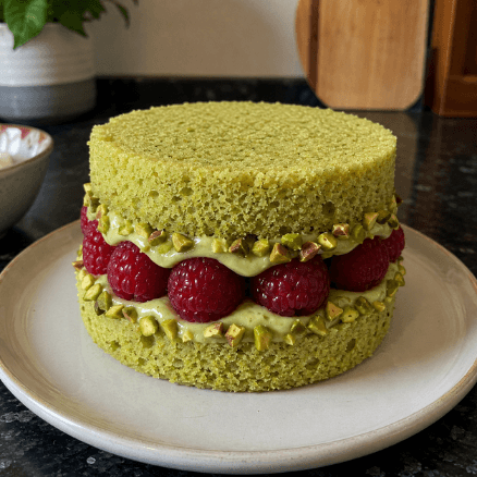 X-Bolo de Pistache com Framboesa